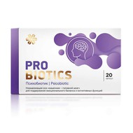 Психобиотик (Psicobiotic) для поддержки эмоционального баланса и когнитивных функций, 20 капсул