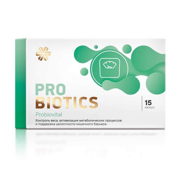 Пробиотик Probiovital для контроля веса и поддержки метаболизма, 15 капсул